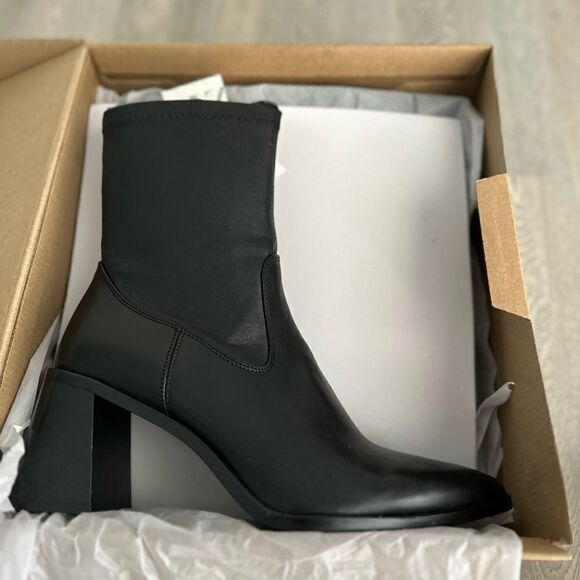Zara Ankle Heeled Genuine Leather Boots New - Picture 12 of 12
